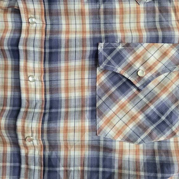 Ely Cattleman Men's Tall Western Plaid Long Sleeve‎ Shirt Cowboy 3XLT - Picture 5 of 8